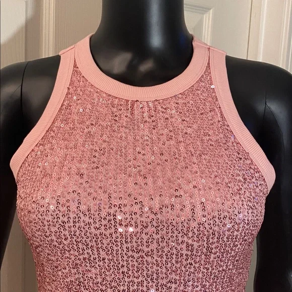 ChicMe Sparkling Pink Sequin Tank Top - Picture 4 of 12
